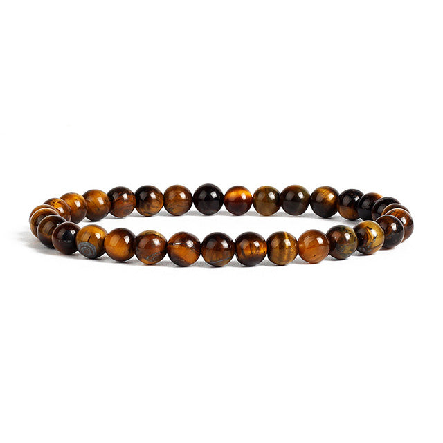 Tigerauge Naturstein Perlen Armband