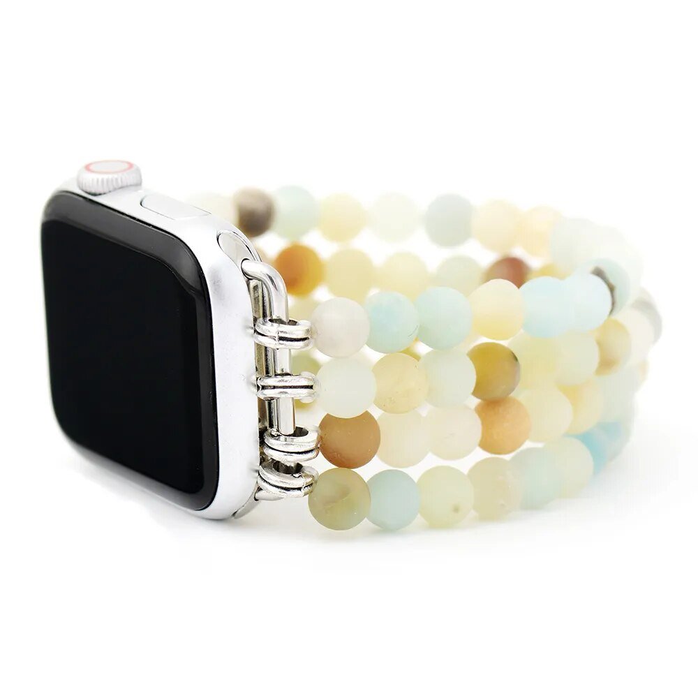 Amazonit Perlen Apple Uhr Armband Armband