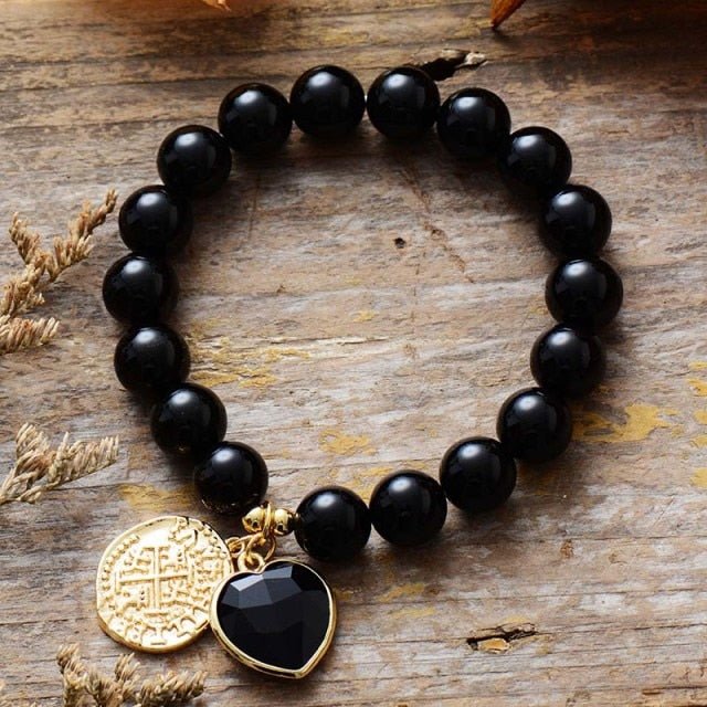 Empowerment Schwarzer Onyx Kristallarmband