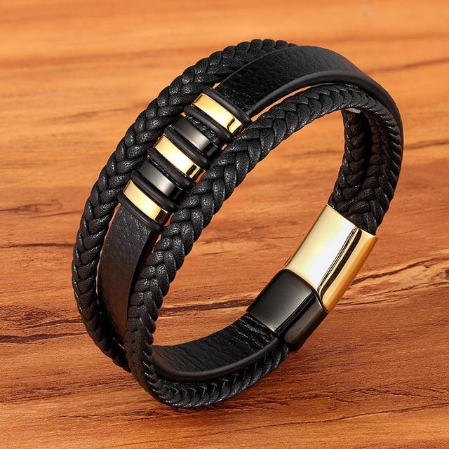 Kraft & Macht Lederarmband für Männer
