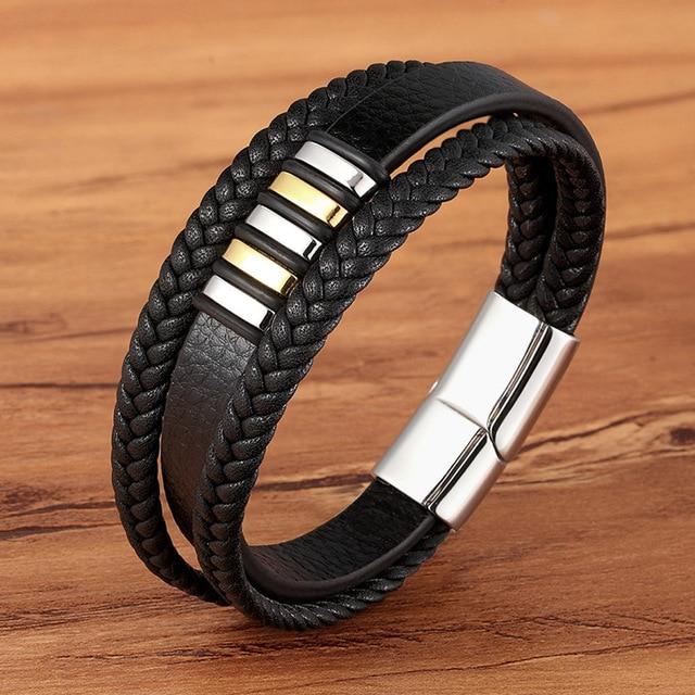 Kraft & Macht Lederarmband für Männer