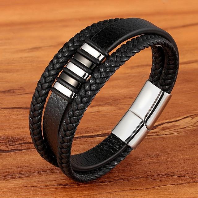 Kraft & Macht Lederarmband für Männer