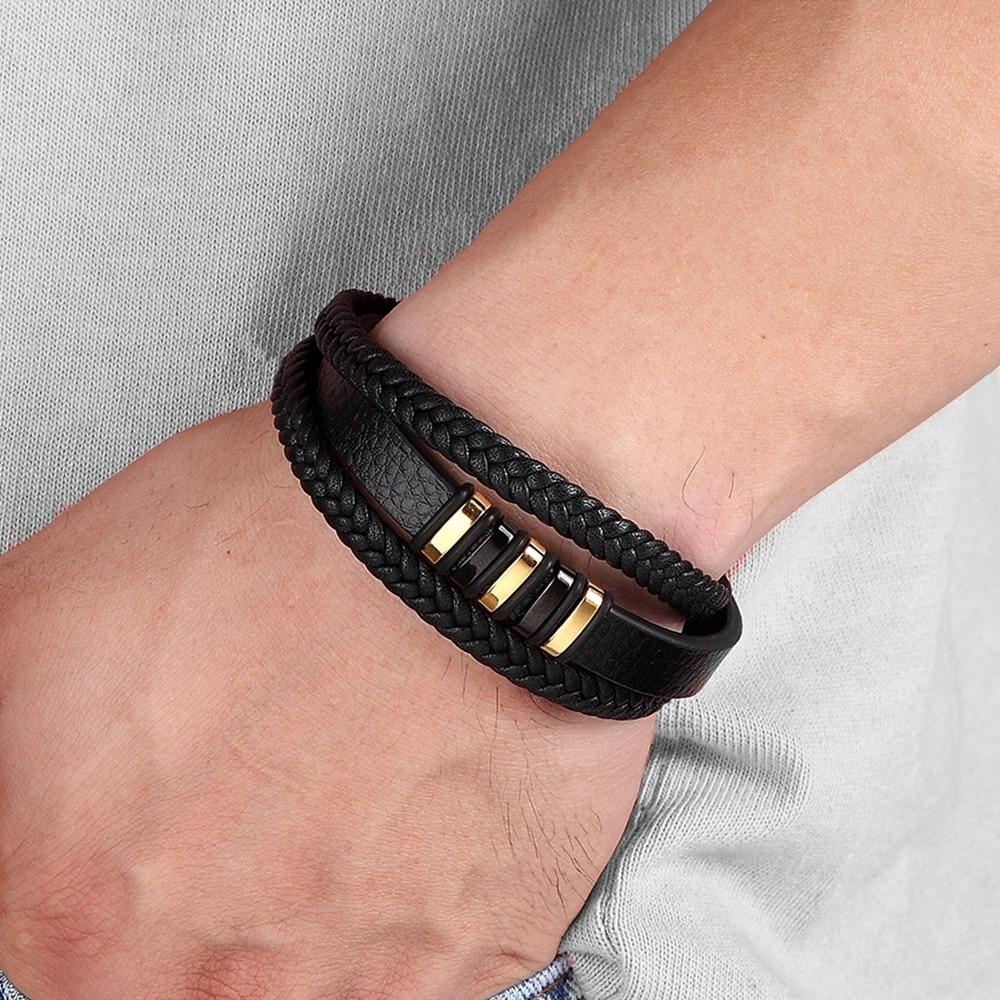 Kraft & Macht Lederarmband für Männer