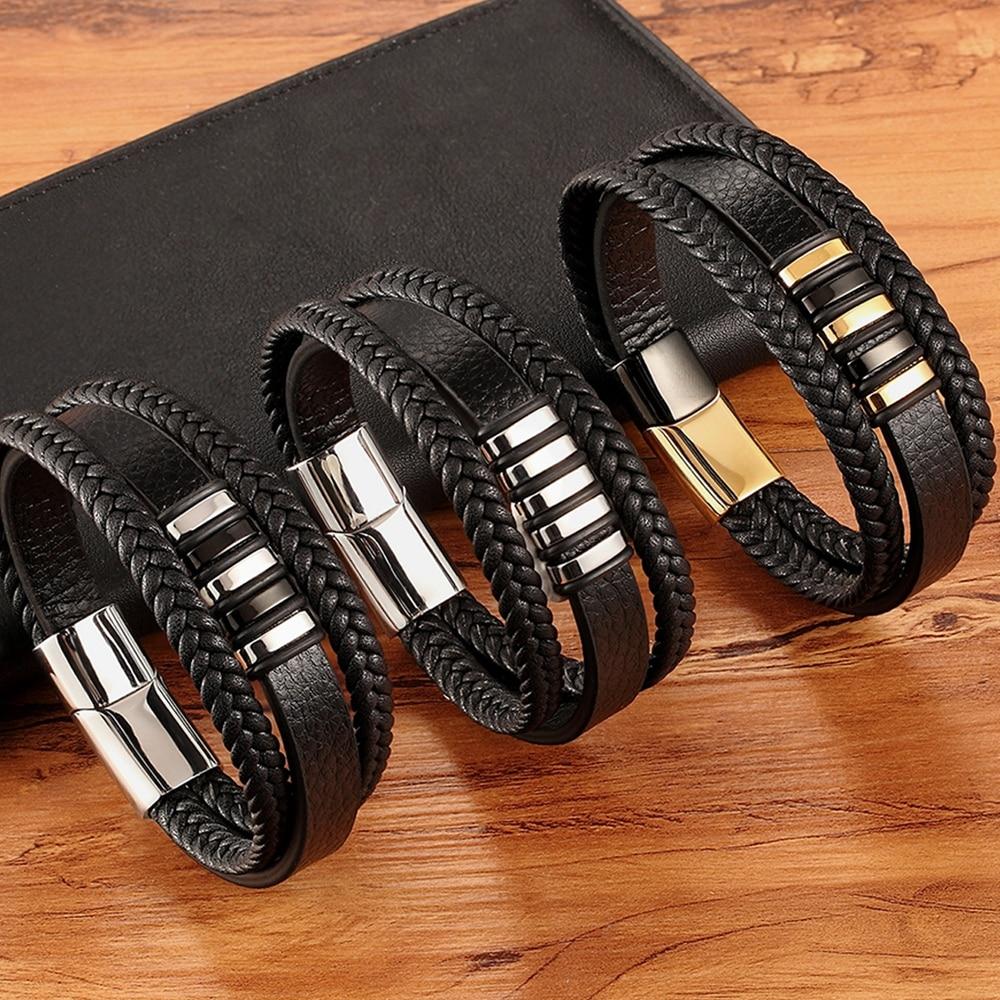 Kraft & Macht Lederarmband für Männer