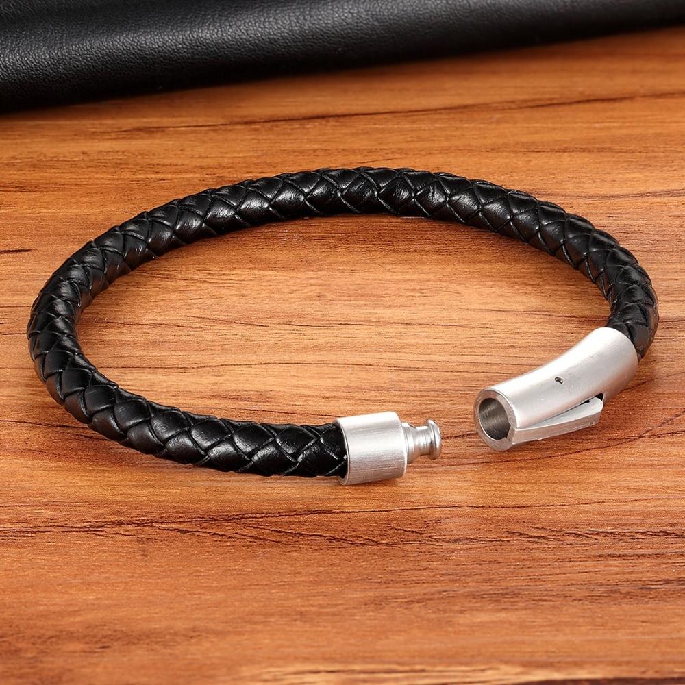 Geflochtenes Premium-Lederarmband für Männer