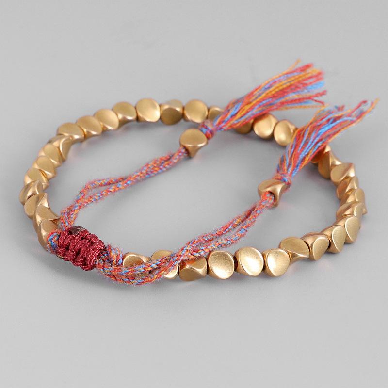 Tibetisches Glücks-Kupferperlen-Armband
