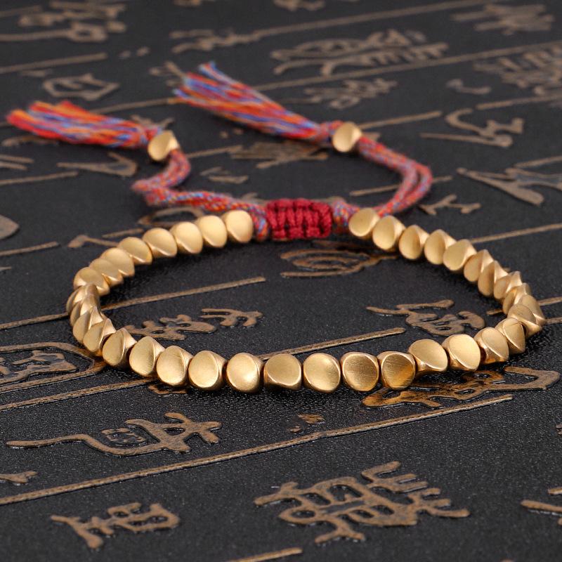 Tibetisches Glücks-Kupferperlen-Armband