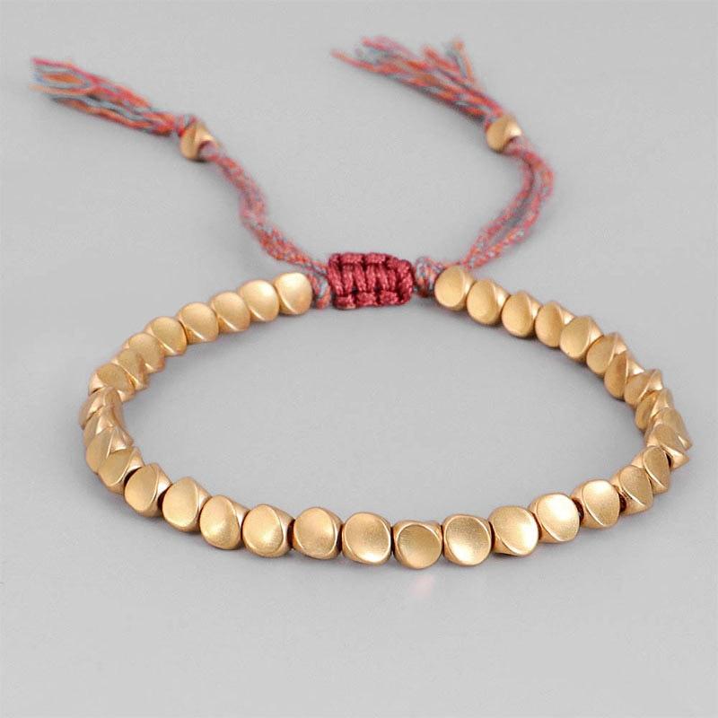 Tibetisches Glücks-Kupferperlen-Armband