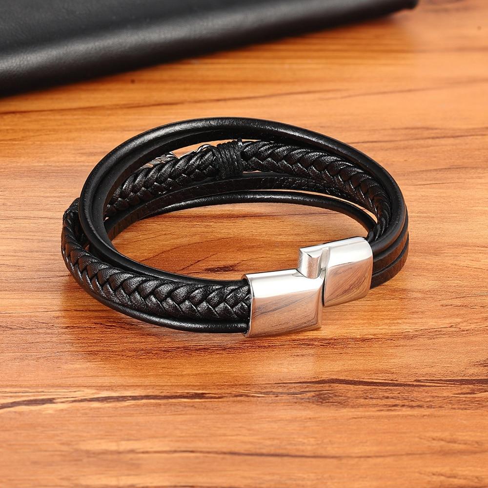 Männer Leder Wickelarmband
