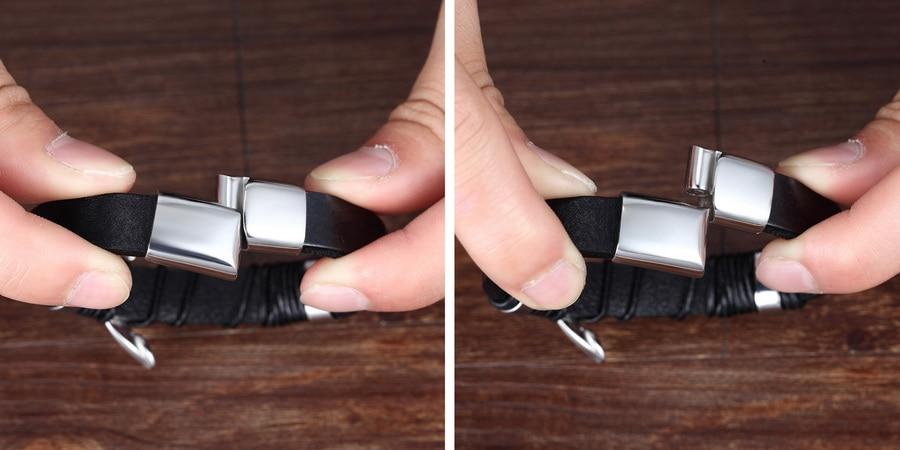 Männer Leder Wickelarmband