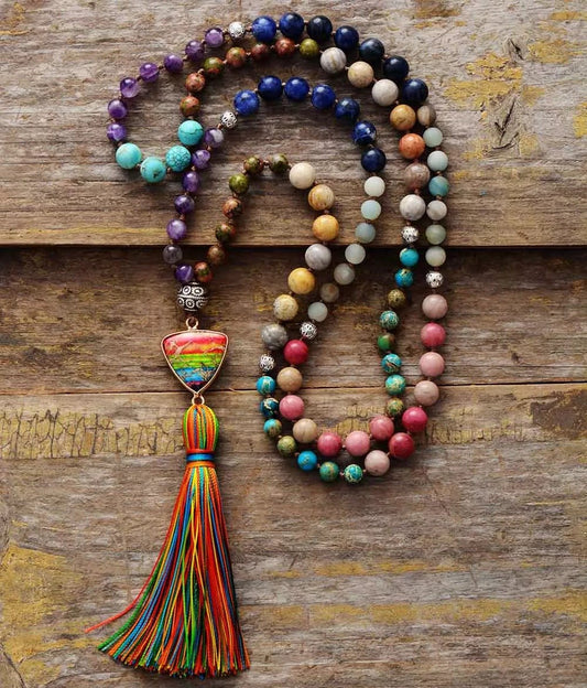 7 Chakra Mala Halskette Ich bin ausgerichtet