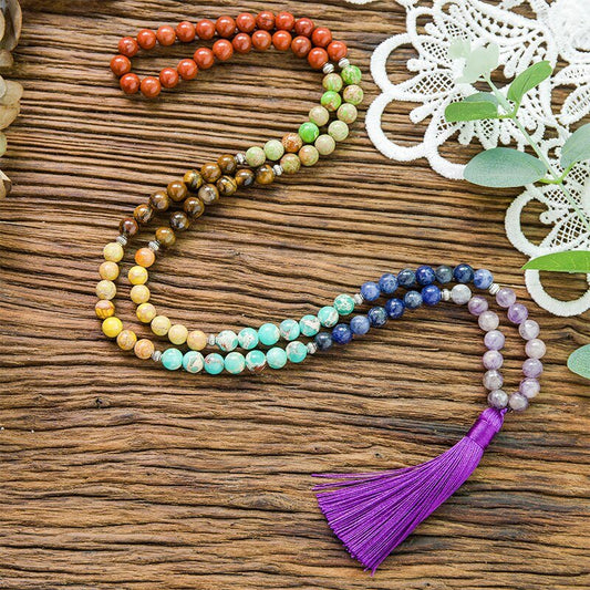 7 Stein Chakra Mala Halskette