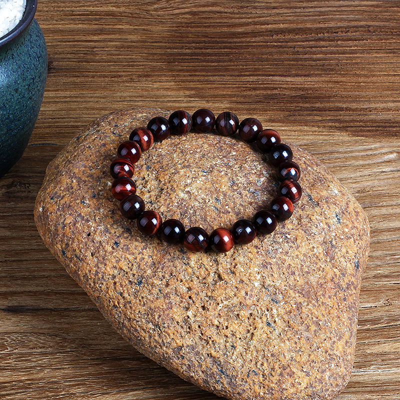 Beleuchtung Rotes Tigerauge Naturstein Energie-Armband