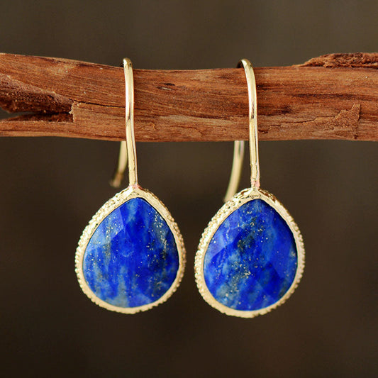Handgefertigte Lapis Lazuli Teardrop Ohrringe