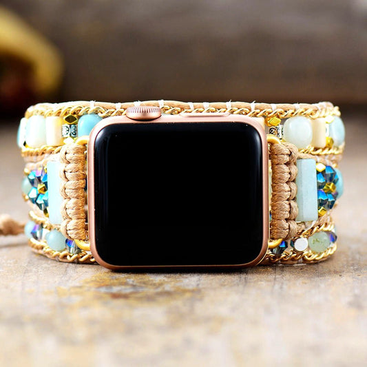 Amazonit Apple Uhr Wickelarmband