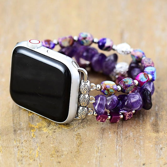 Amethyst Apple Uhr Perlenband