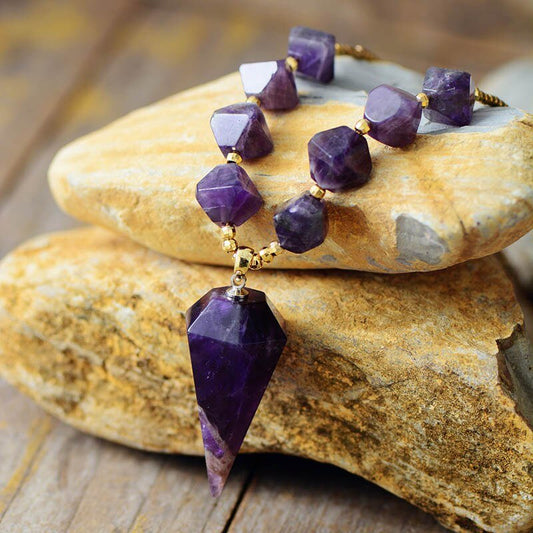 Best Amethysten Pendel Halskette & Parfümflasche