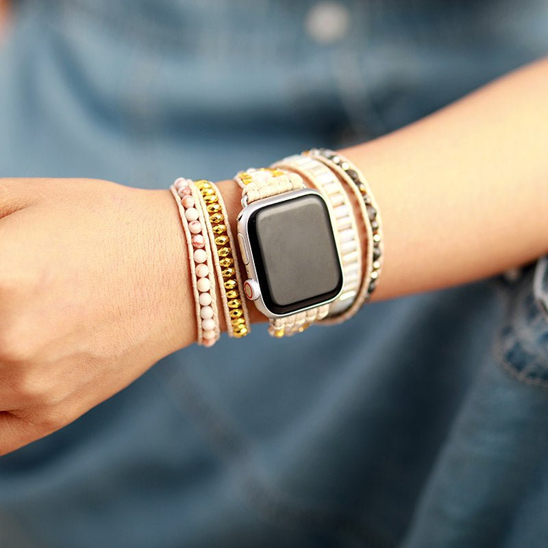 Kristall Apple Uhr Wickelarmband
