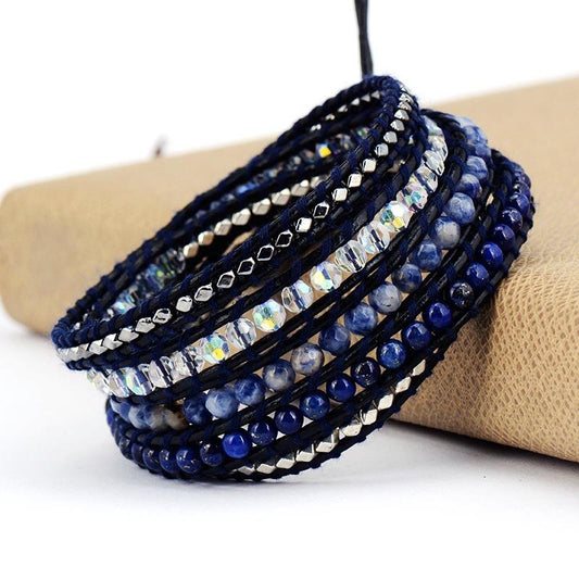Goddess Leder Perlen 5 Wickelarmband