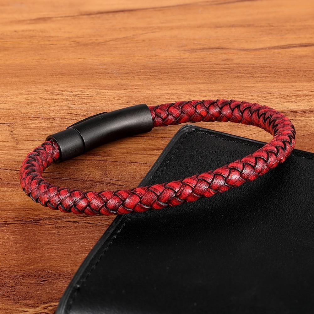 Geflochtenes Premium-Lederarmband für Männer
