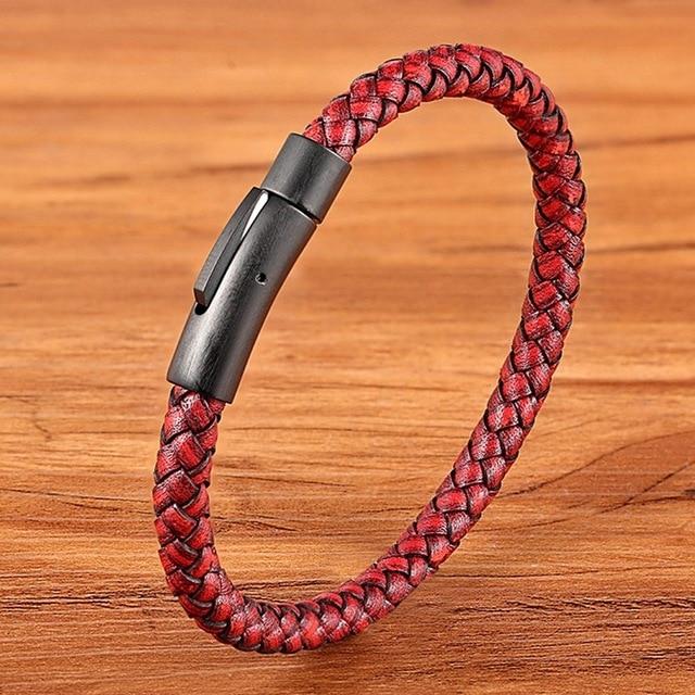 Geflochtenes Premium-Lederarmband für Männer