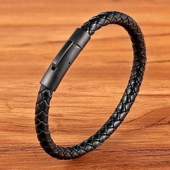 Geflochtenes Premium-Lederarmband für Männer
