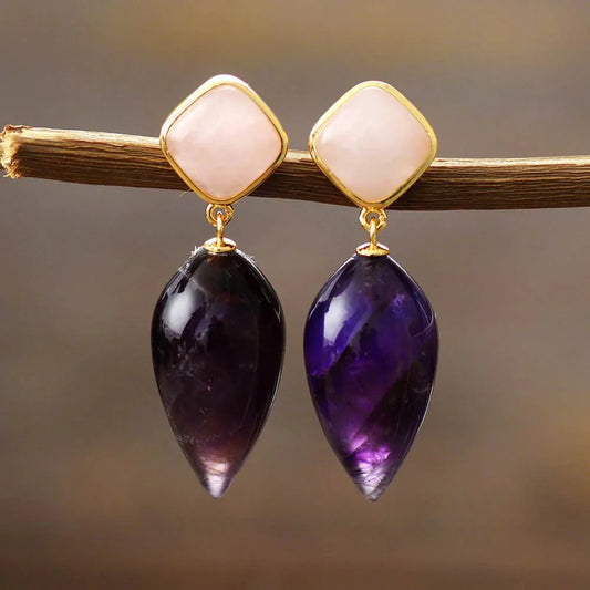Gelassenheit Amethyst-Energie-Ohrringe
